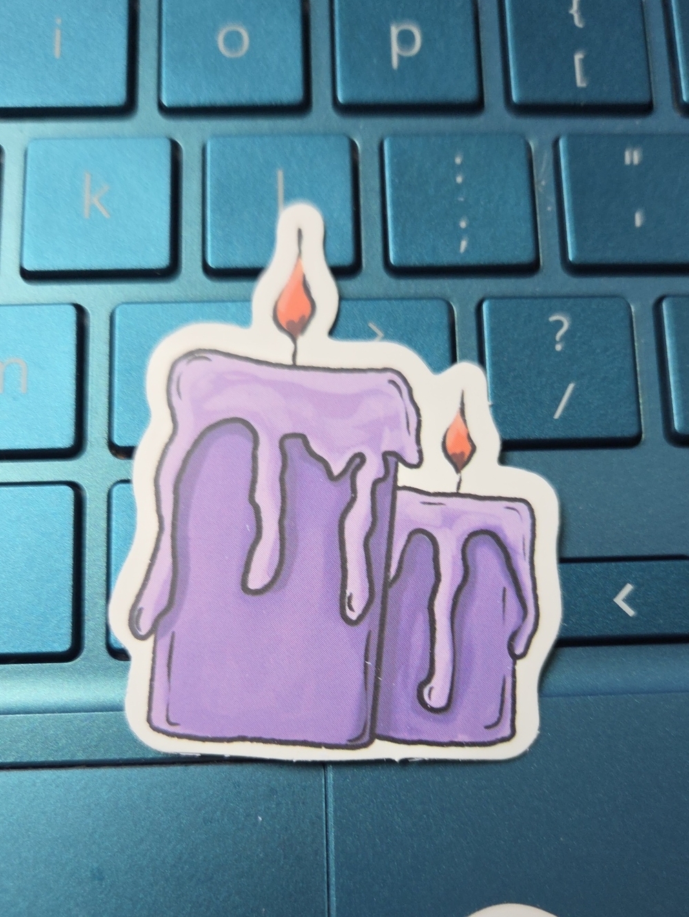 Purple Dripping Candle Sticker – Decorative Home Party Accent